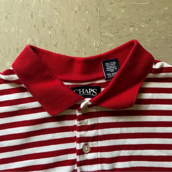 White & Red Chaps Unisex Polo - Picture 4 of 5